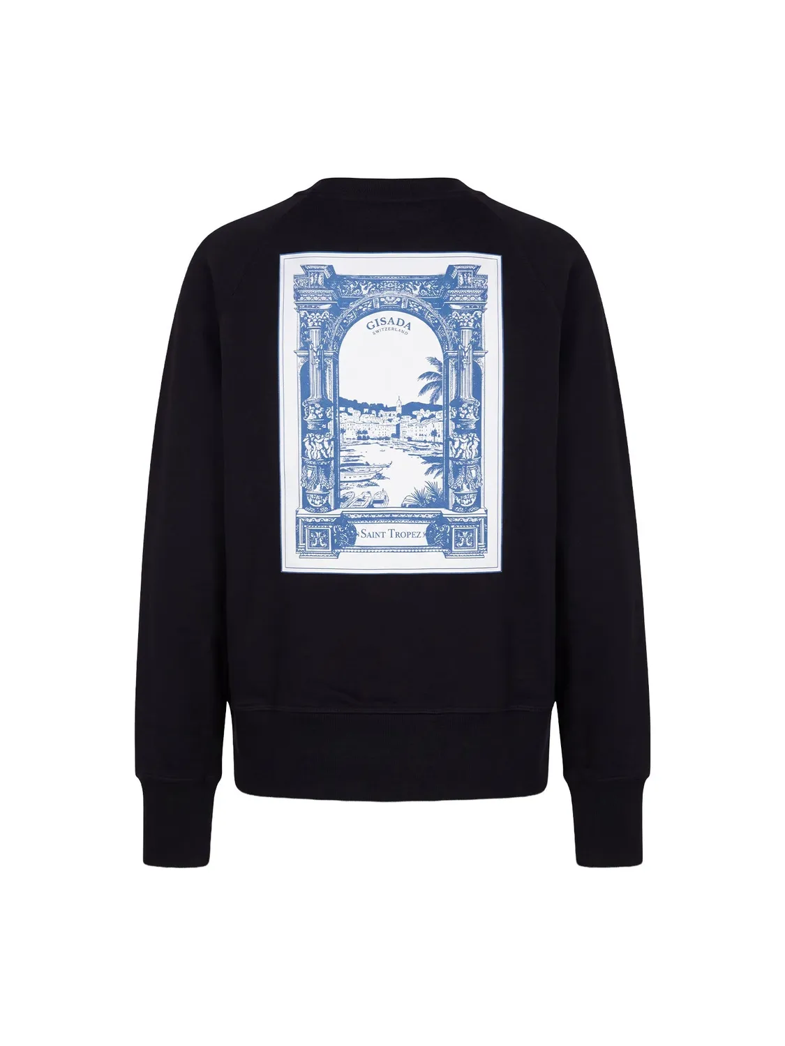 Gisada 6010 cropped sweatshirt dame svart bomull