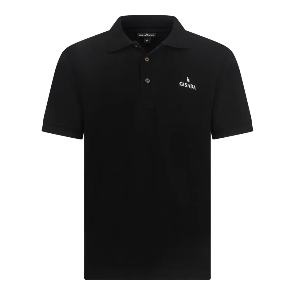 Gisada 2008 polo svart premium bomull