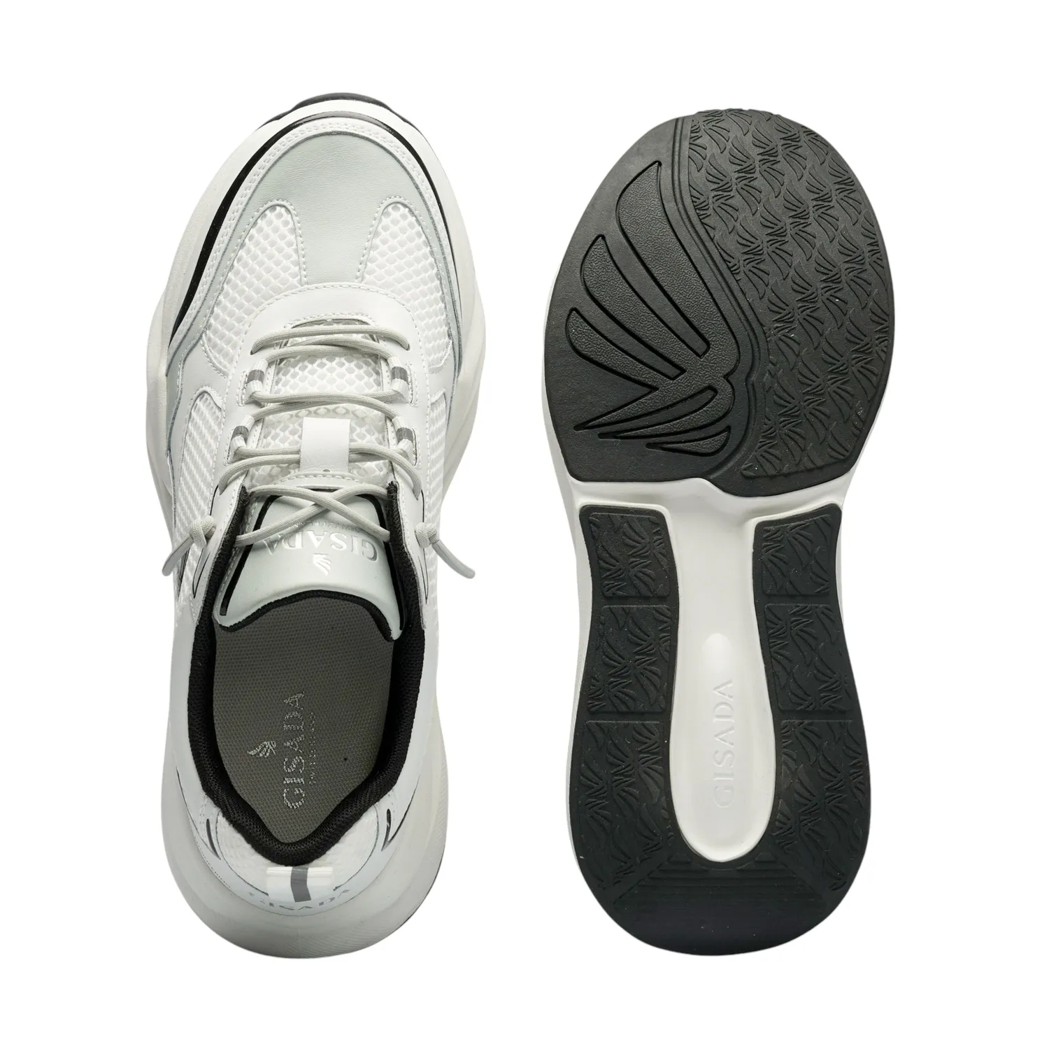 Gisada Runner High Sneakers joggesko hvit grå pustende