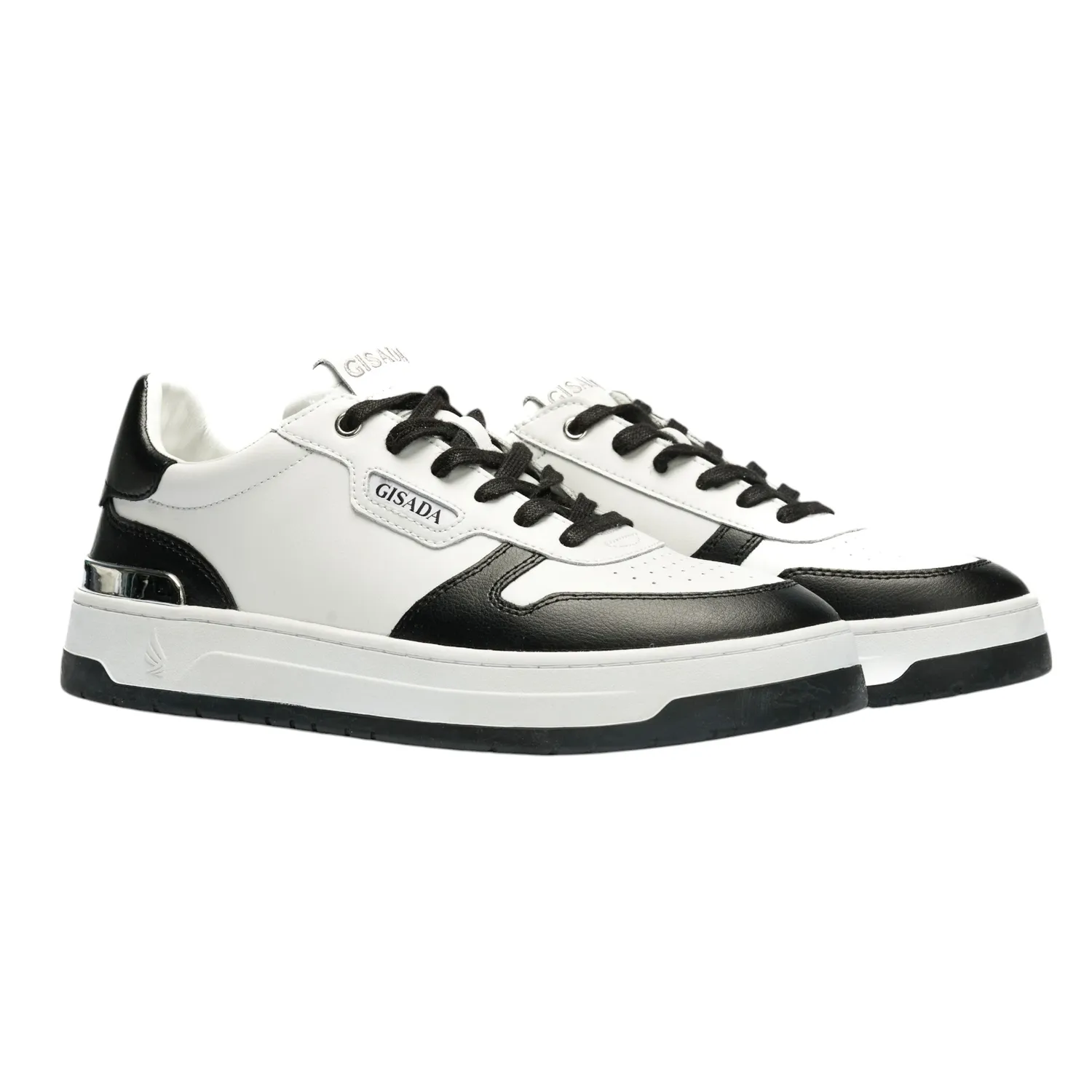 Gisada 17001 sneakers svart-hvit skinn unisex