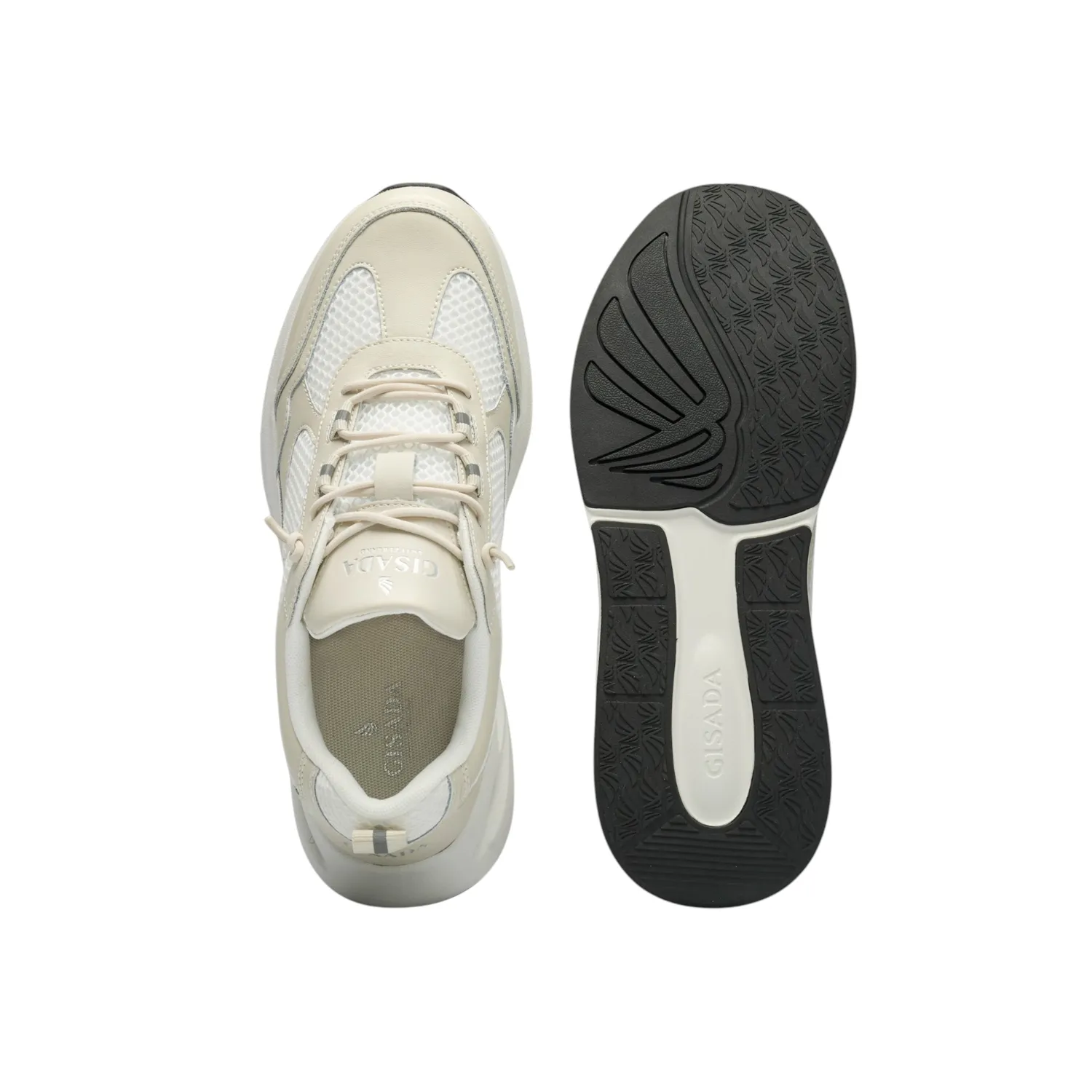 Gisada Runner Bicolor Low sneakers beige lær