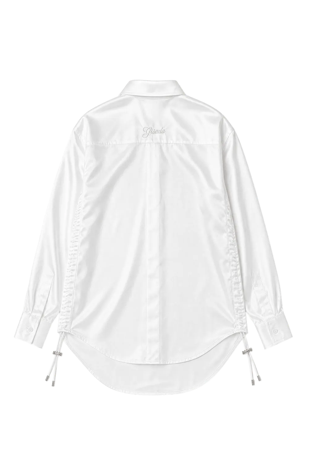 Gisada Satin Silk skjorte hvit