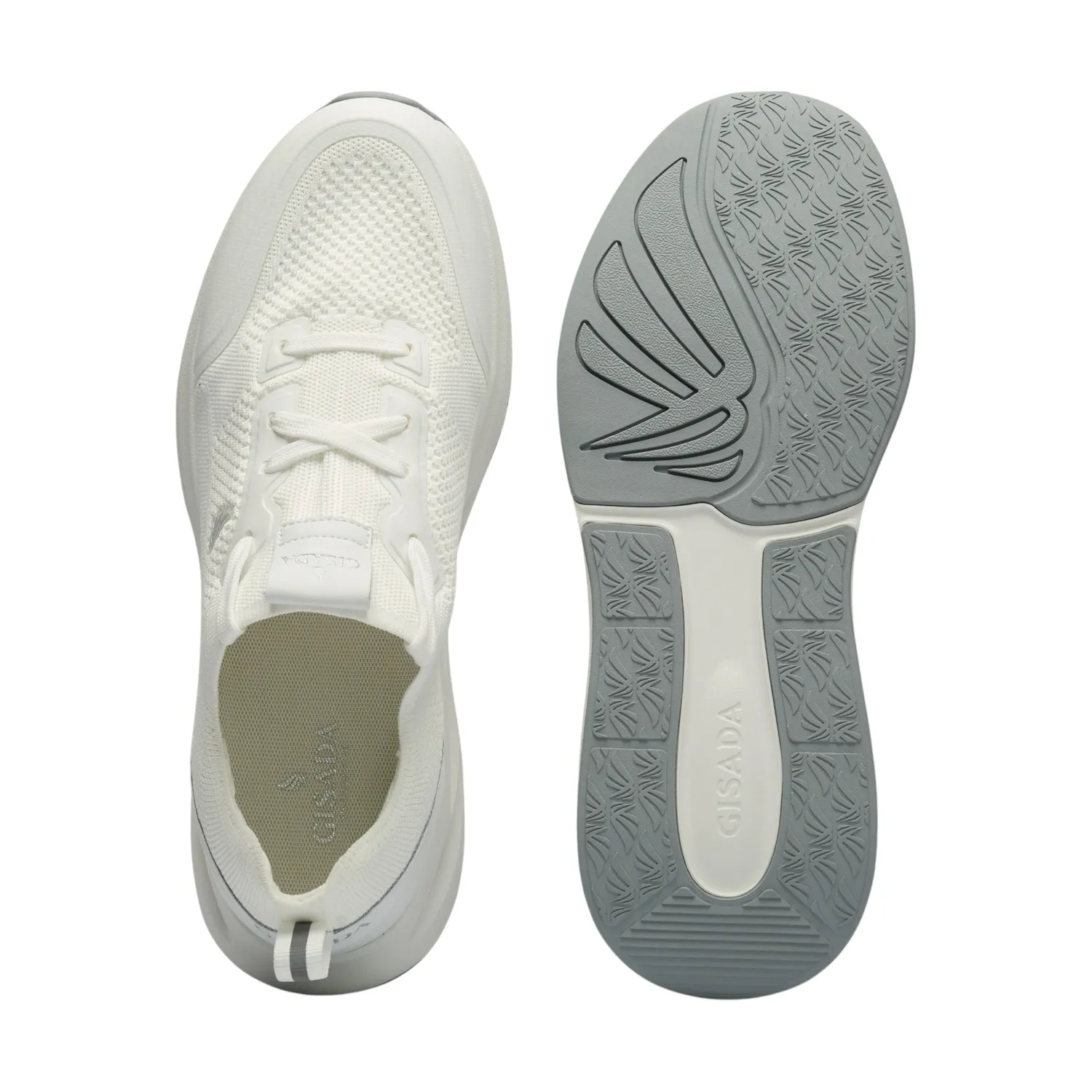 Gisada 16002 Knit Runner sneakers hvit low