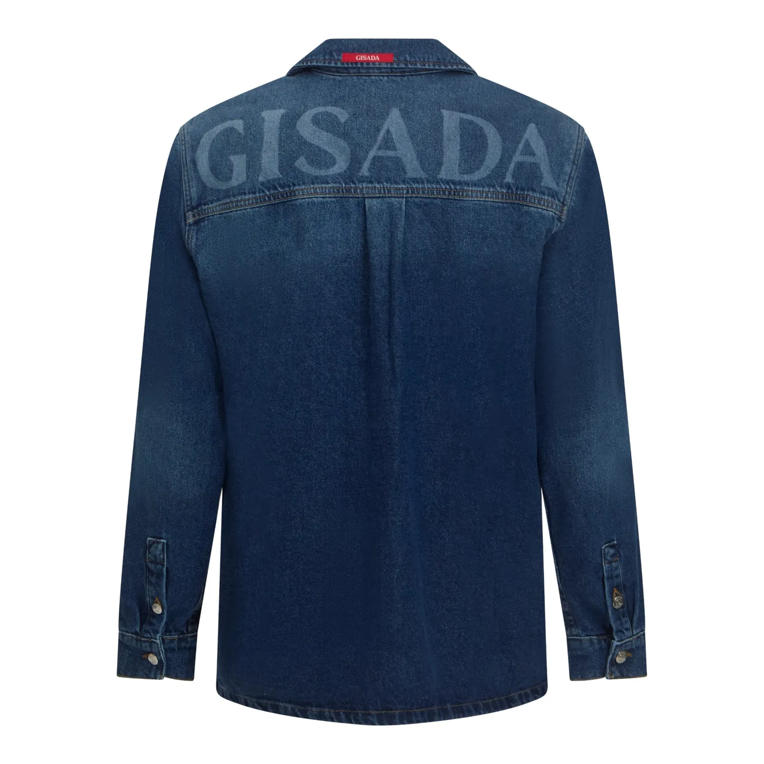 Gisada 1102 denimskjorte washed blue L oversized
