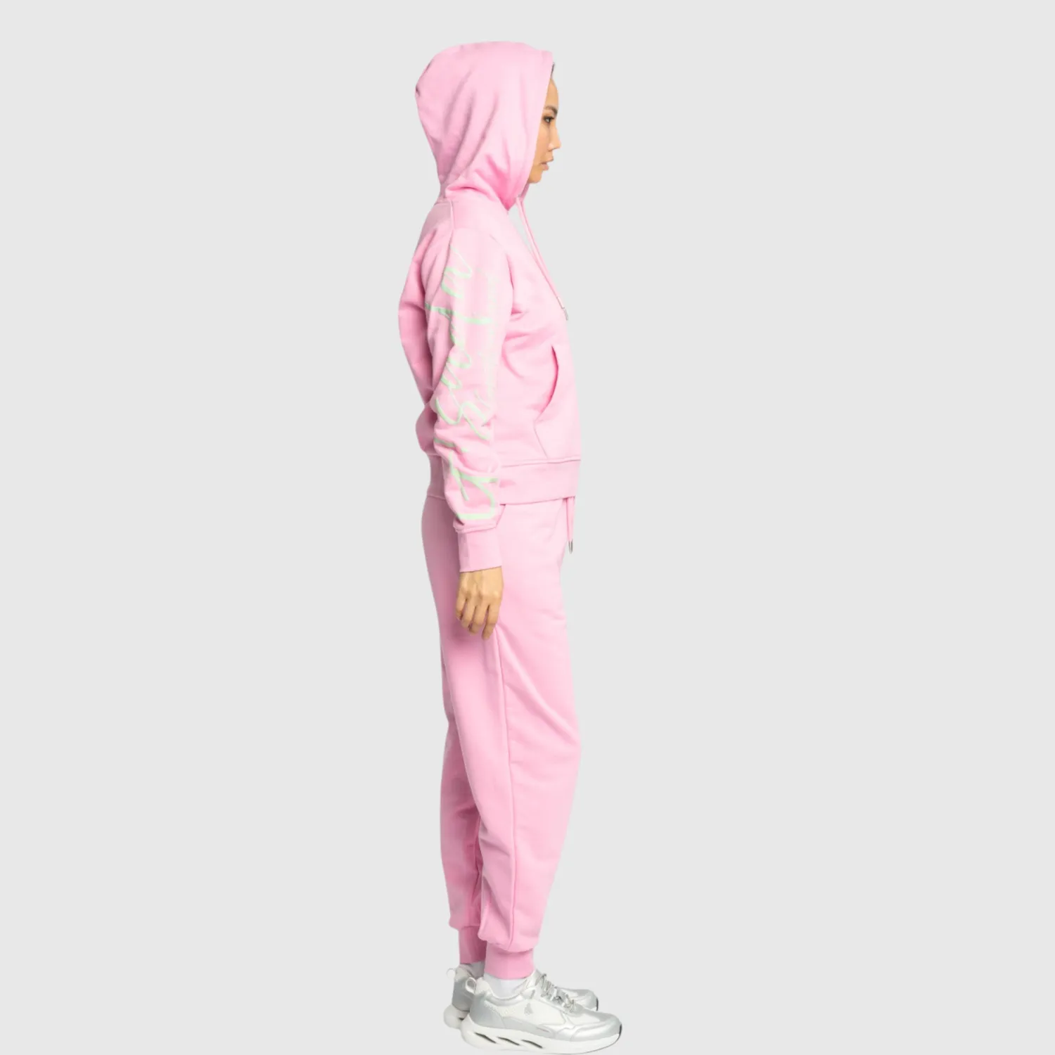 Gisada 6007 hettegenser rosa puff-trykk