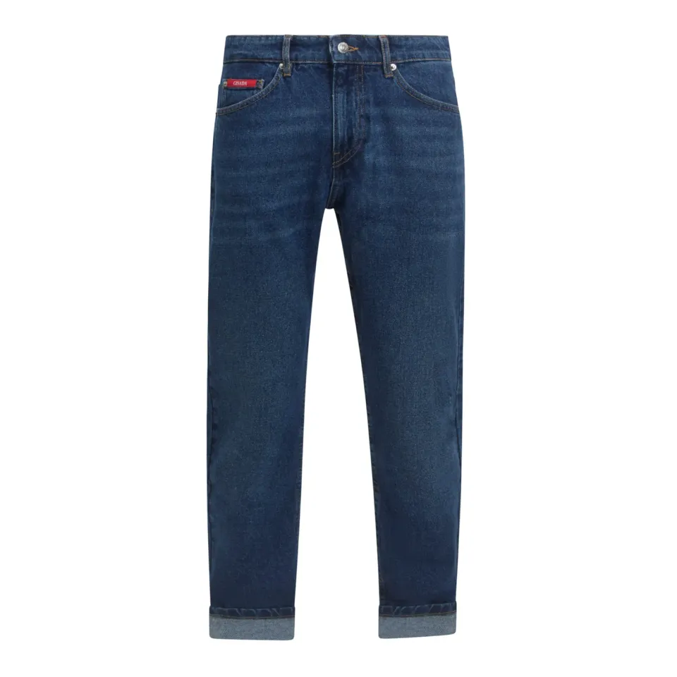 Gisada 1106 Slim Fit olabukse washed blue denim