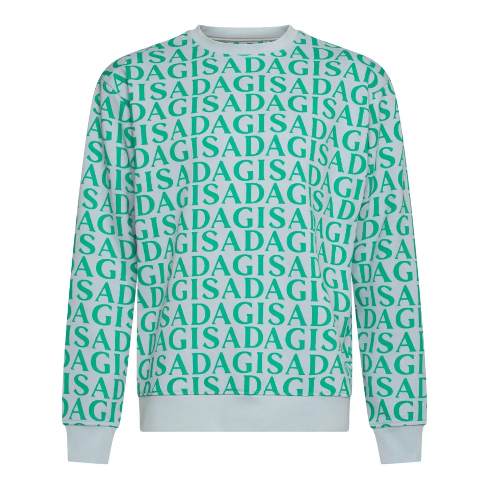 Gisada 3004 sweatshirt Ice Blue bomullsgenser