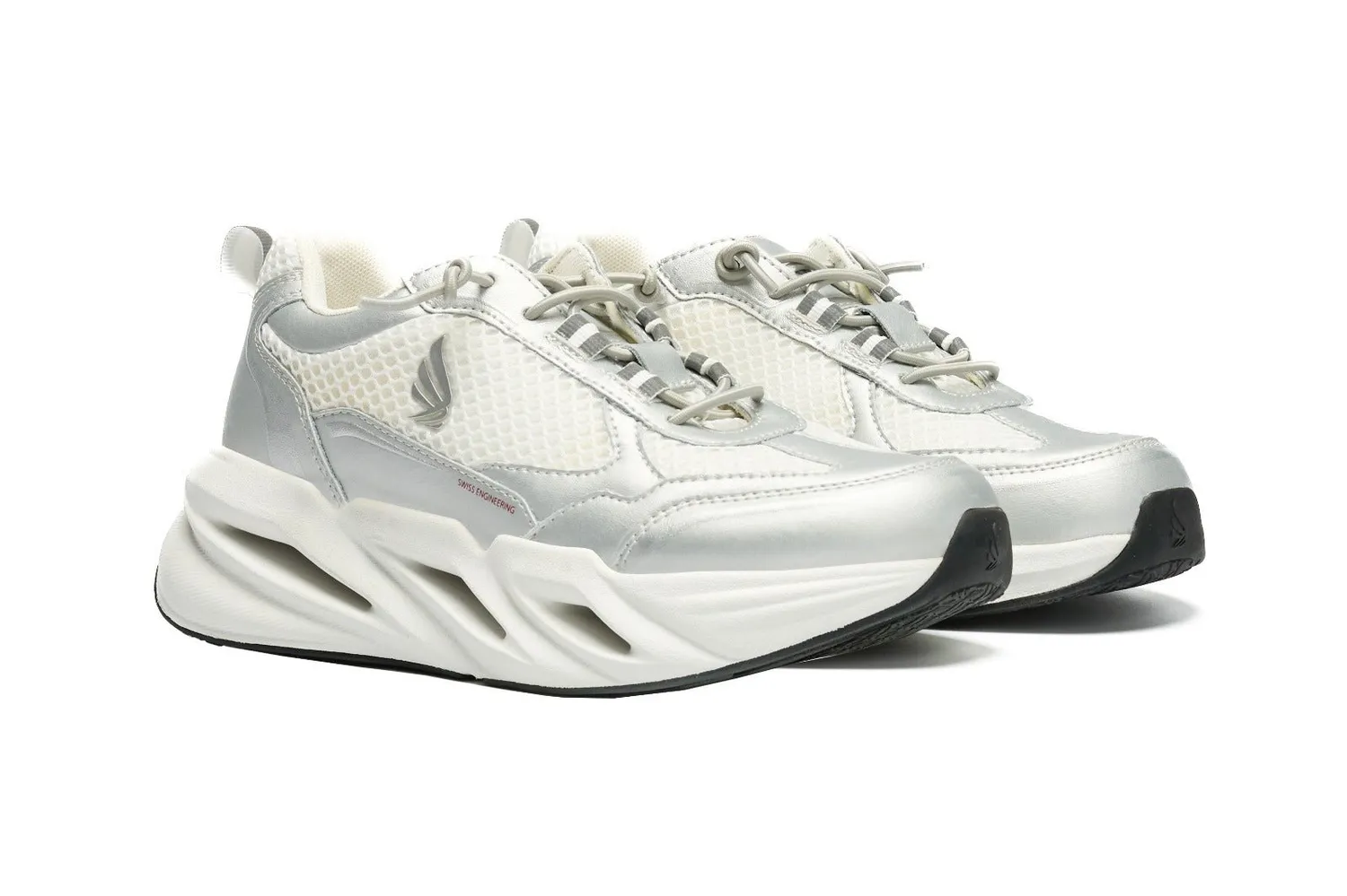 Gisada Runner Bicolor sneakers Silver/White skinn