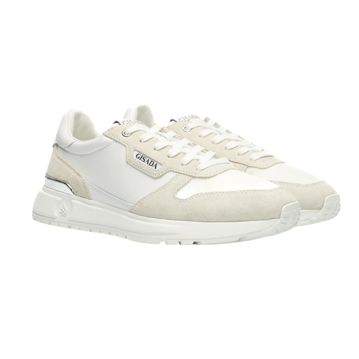 Gisada Retro Running sneakers hvit semsket