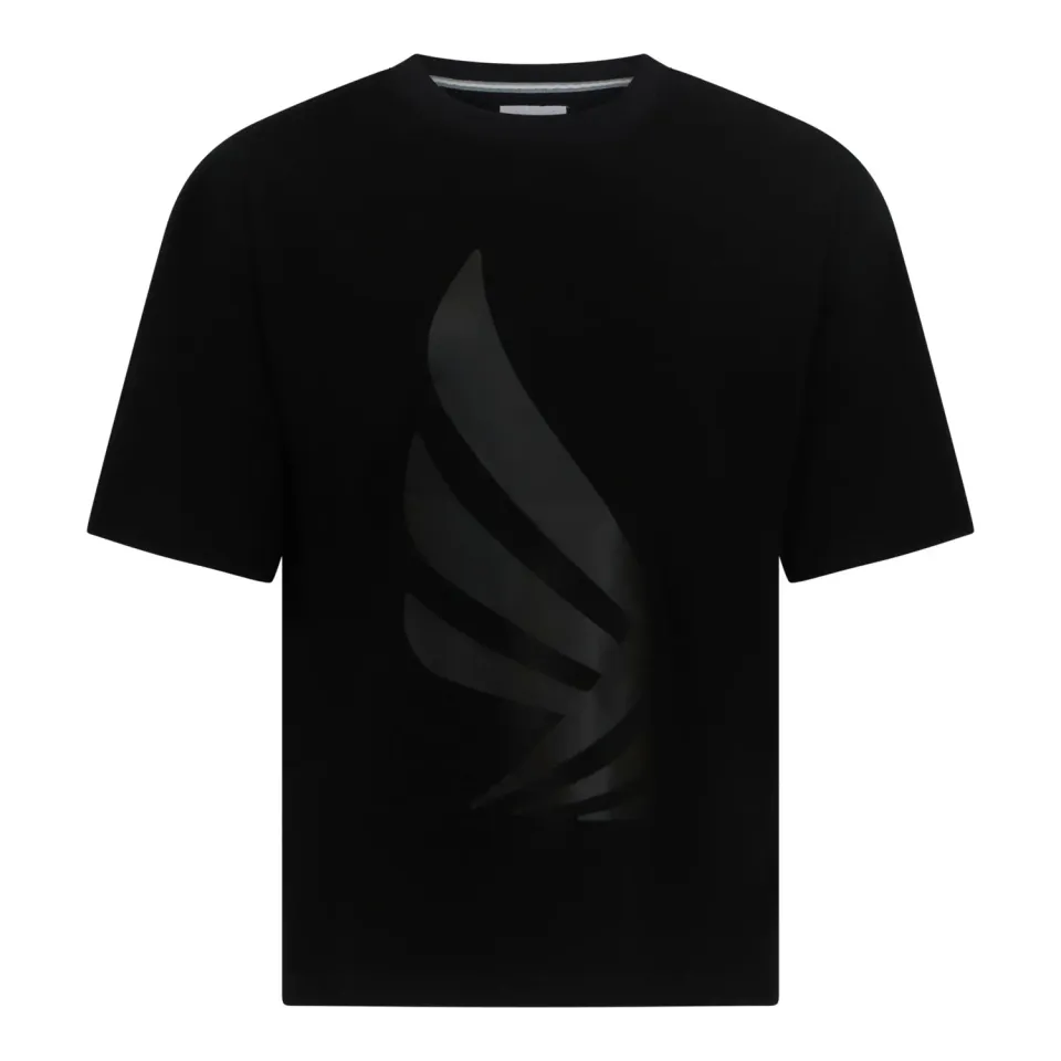 Gisada 1011 Oversized t-skjorte svart tung bomull