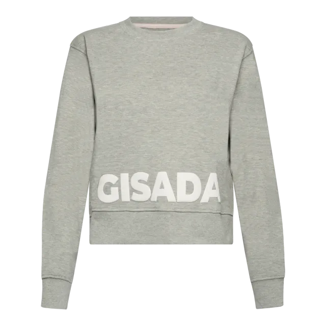 Gisada 6001 sweatshirt cool grey bomull pufftrykk