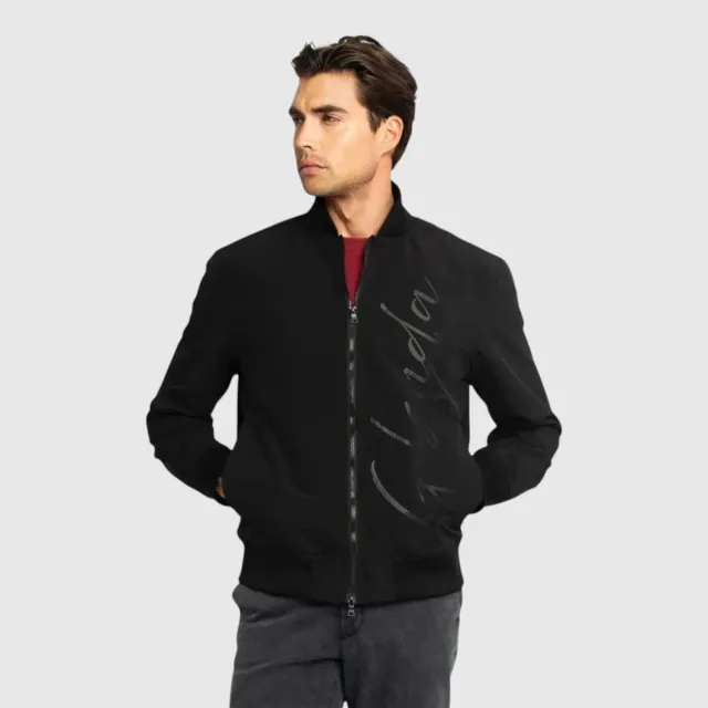 Gisada Regular Fit bomberjakke svart nylon