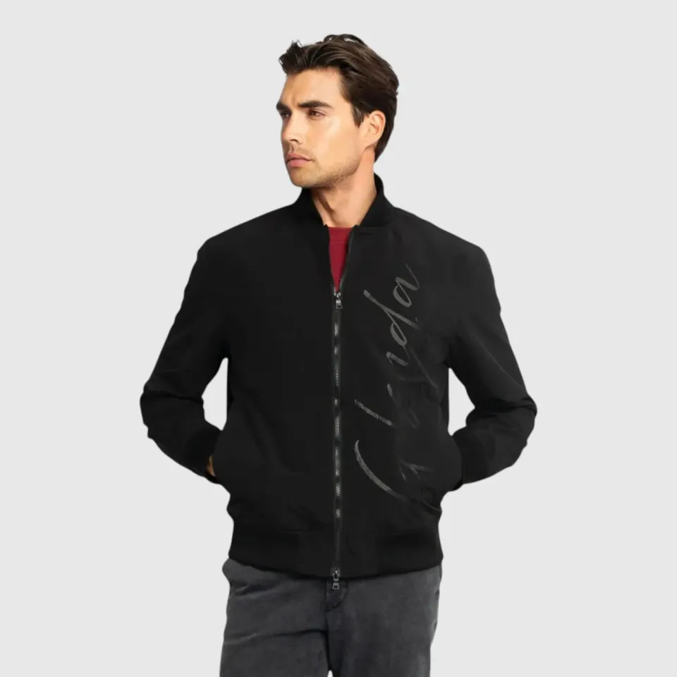 Gisada Regular Fit bomberjakke svart nylon
