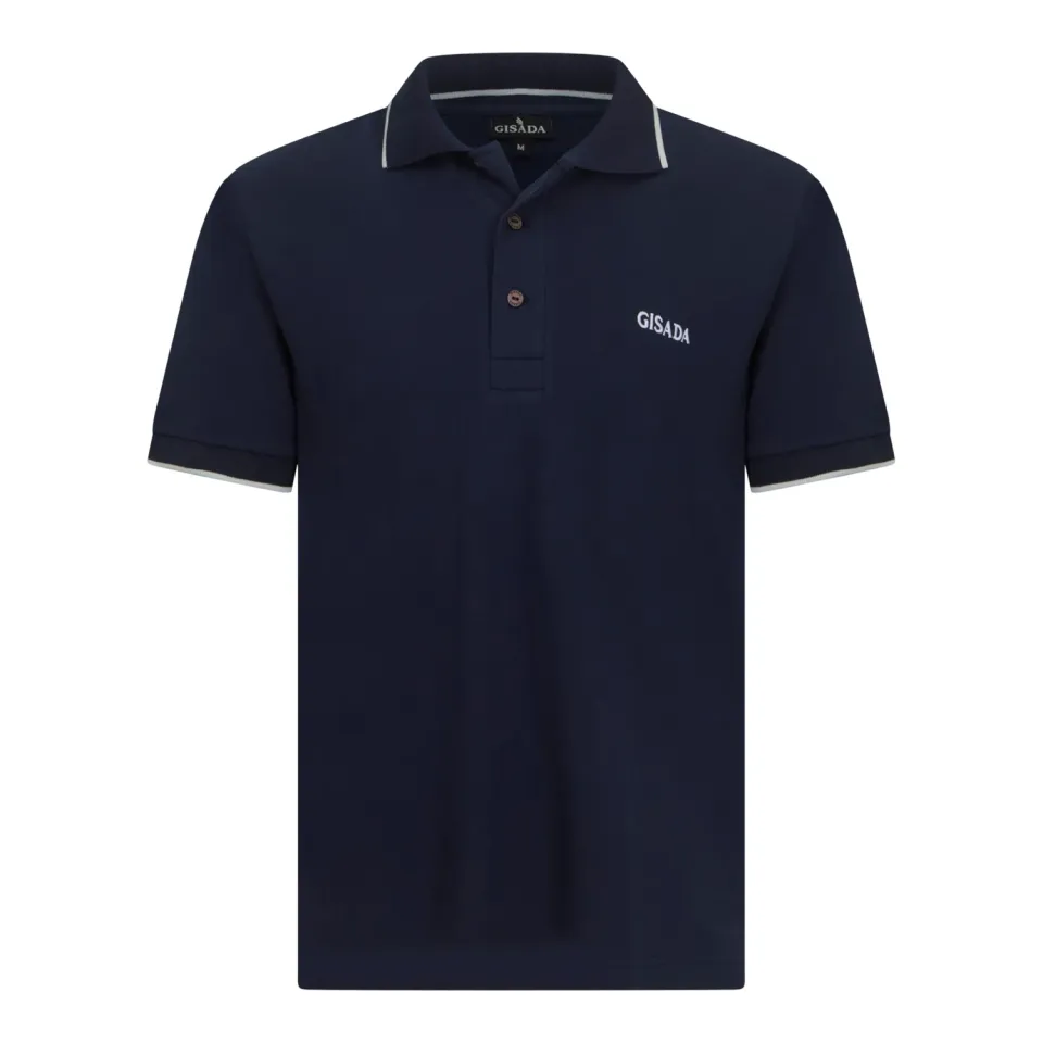 Gisada 2009 polo navy/hvit L pustende piké