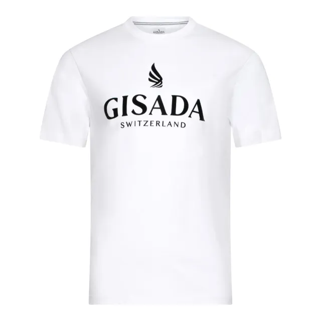 Gisada 1000 t-skjorte hvit herre flocklogo