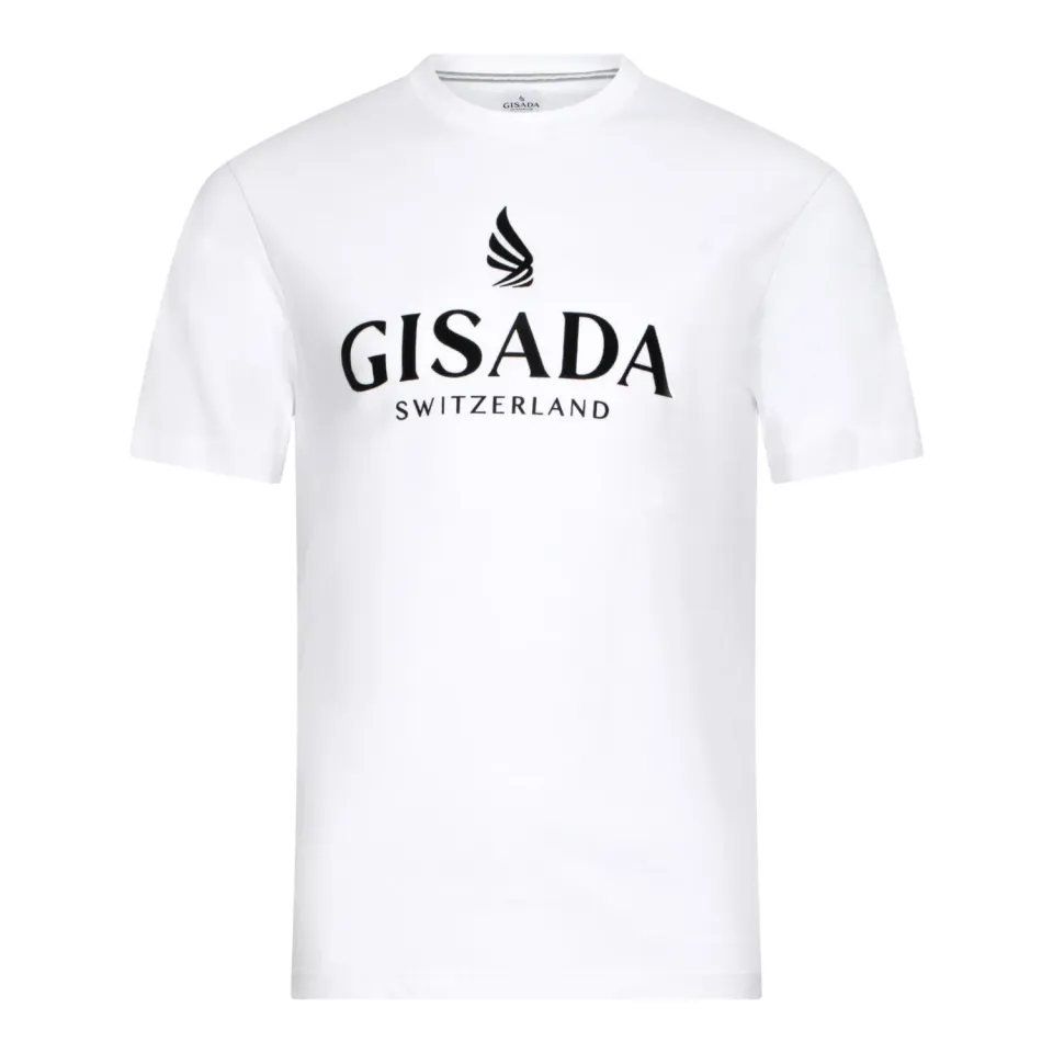 Gisada 1000 t-skjorte hvit herre flocklogo