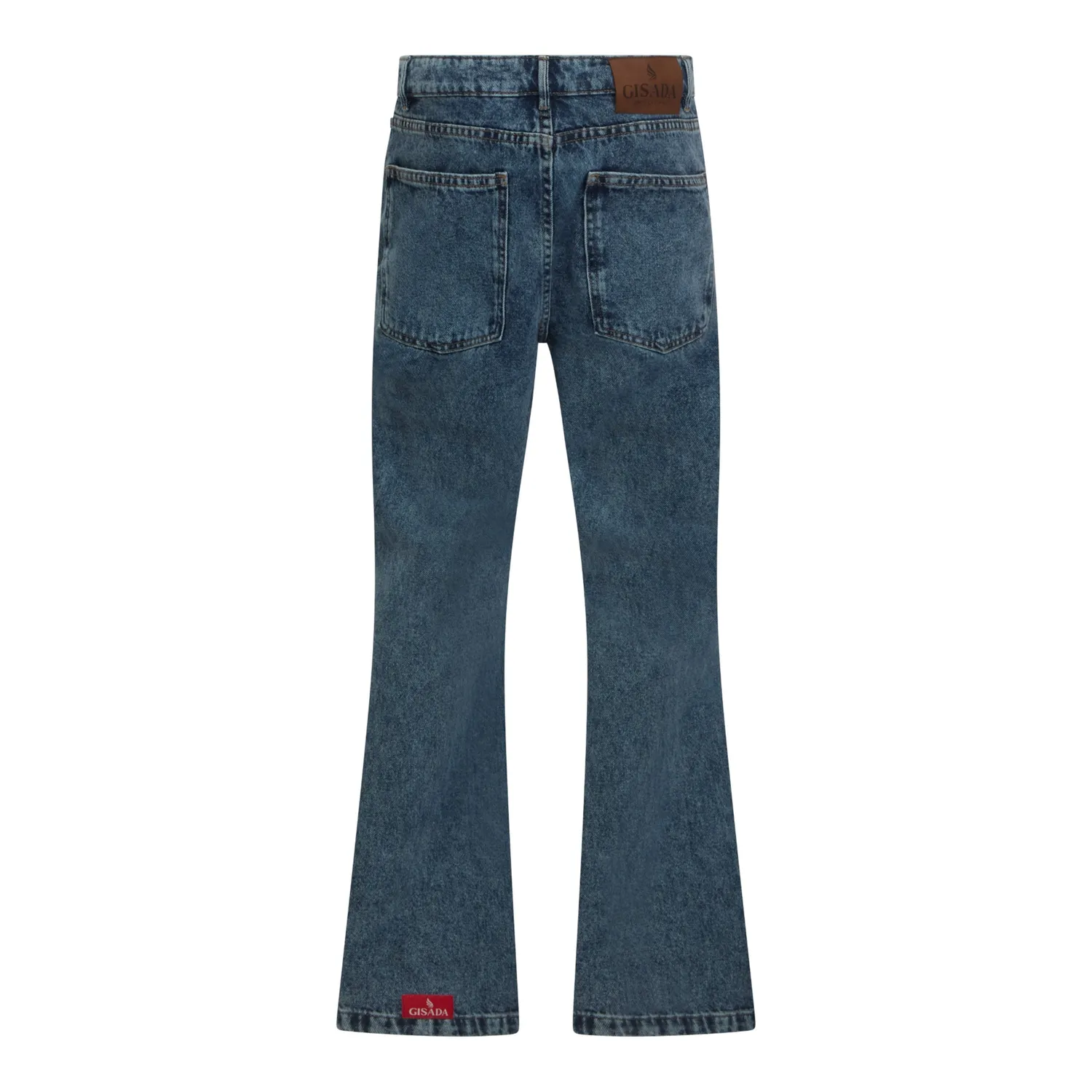 Gisada 1403 flared jeans snow blue dame denim