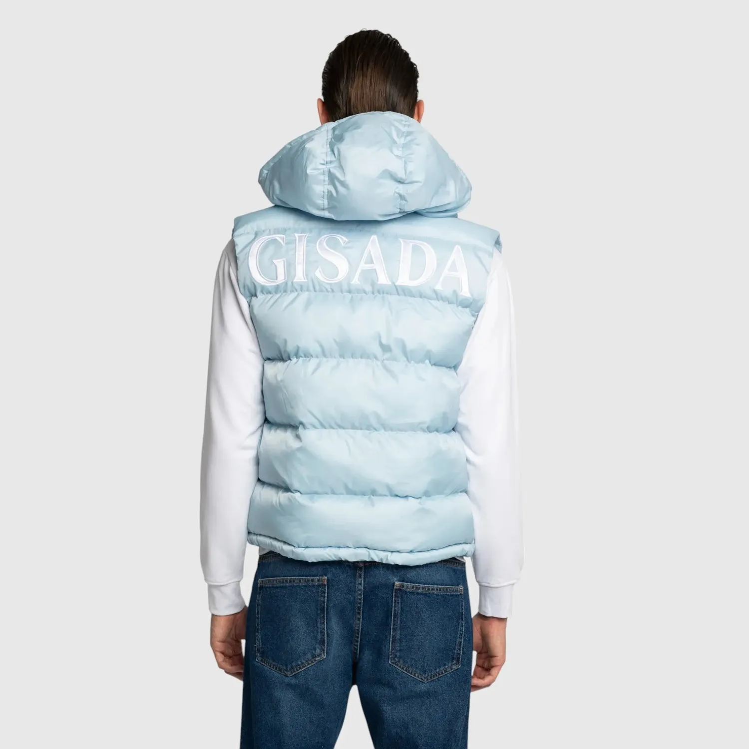 Gisada 1312 vest ice blue quiltet varm