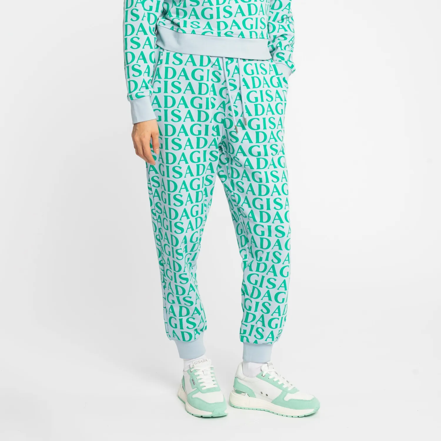 Gisada 7001 jogger ice blue regular fit print