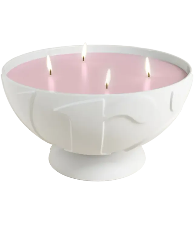 Vyrao Rose Marie Large duftlys porselen blomstret