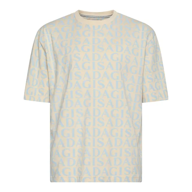Gisada Chicago 1008 t-skjorte beige allover-print