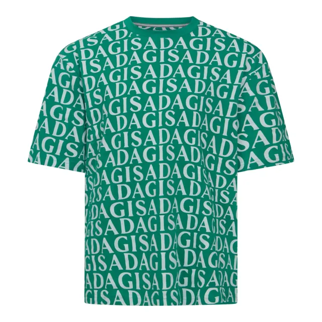 Gisada 1008 t-skjorte smaragdgrønn oversized herre