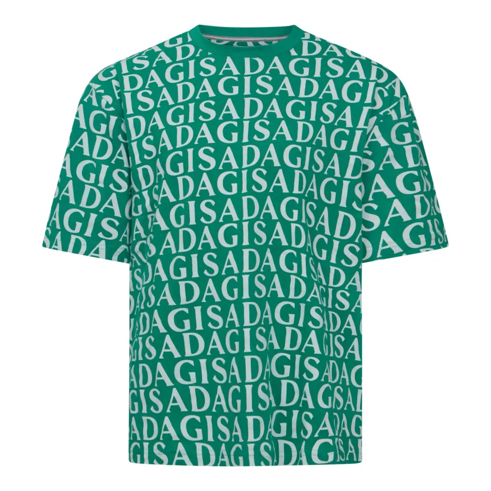Gisada 1008 t-skjorte smaragdgrønn oversized herre