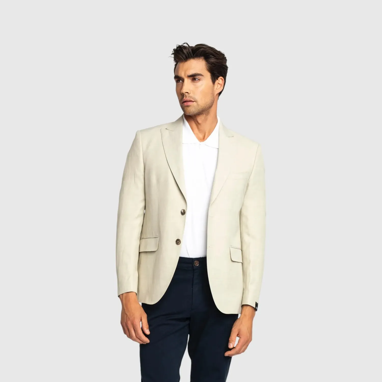 Gisada Barcelona 1601 blazer Beige linblanding