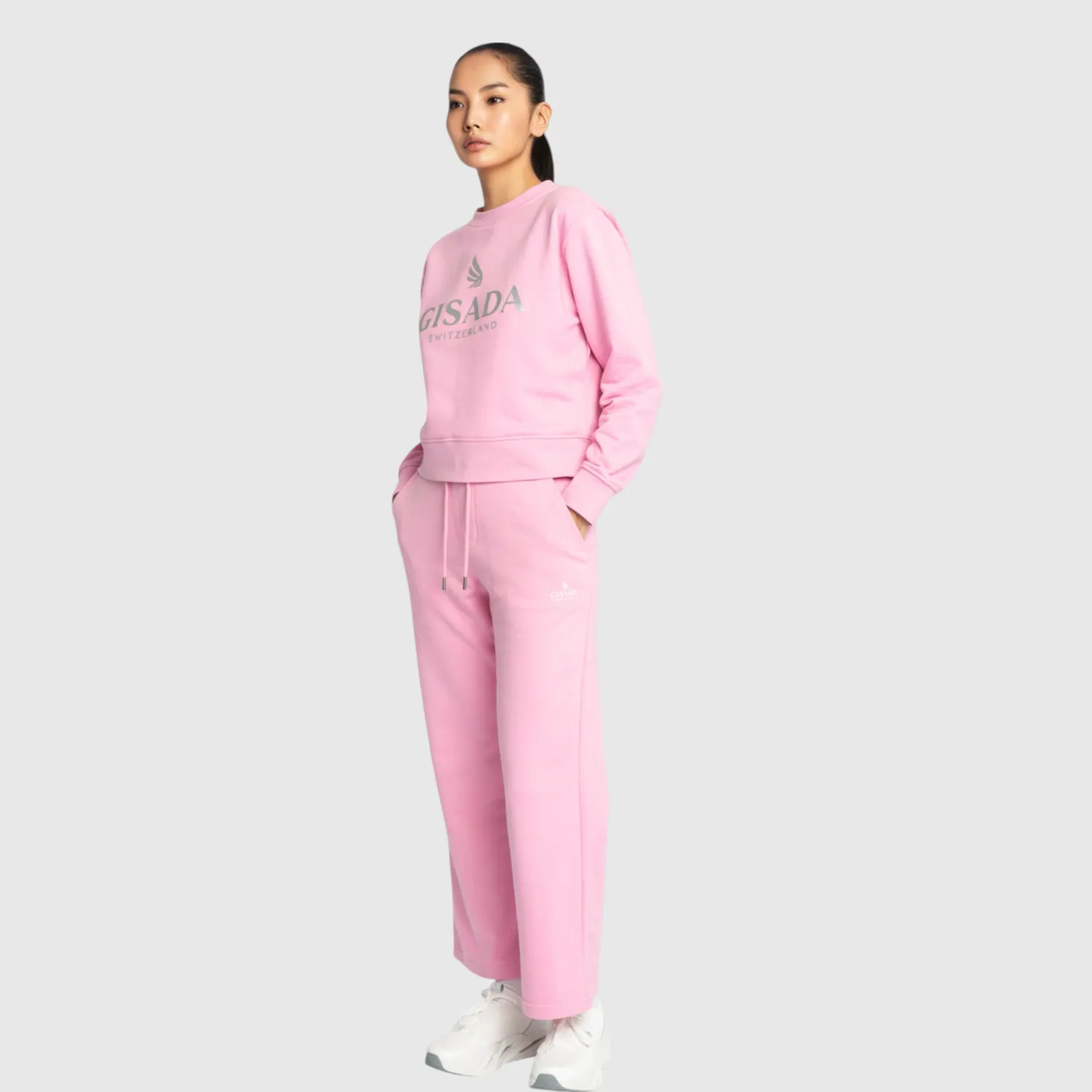 Gisada Berlin 6004 sweatshirt rosa cropped