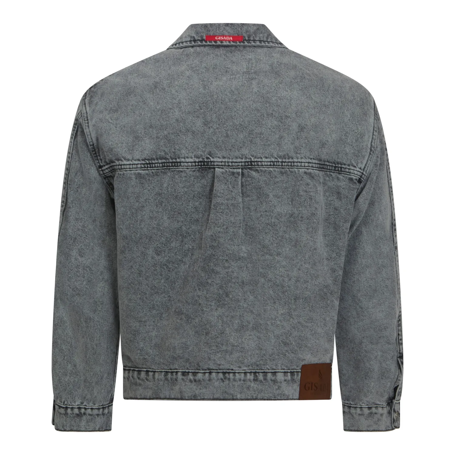 Gisada 1104 denimjakke snow grey vintage