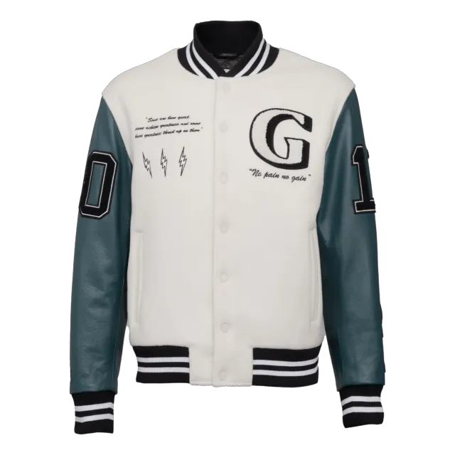 Gisada 1317 varsityjakke Beige ull skinn