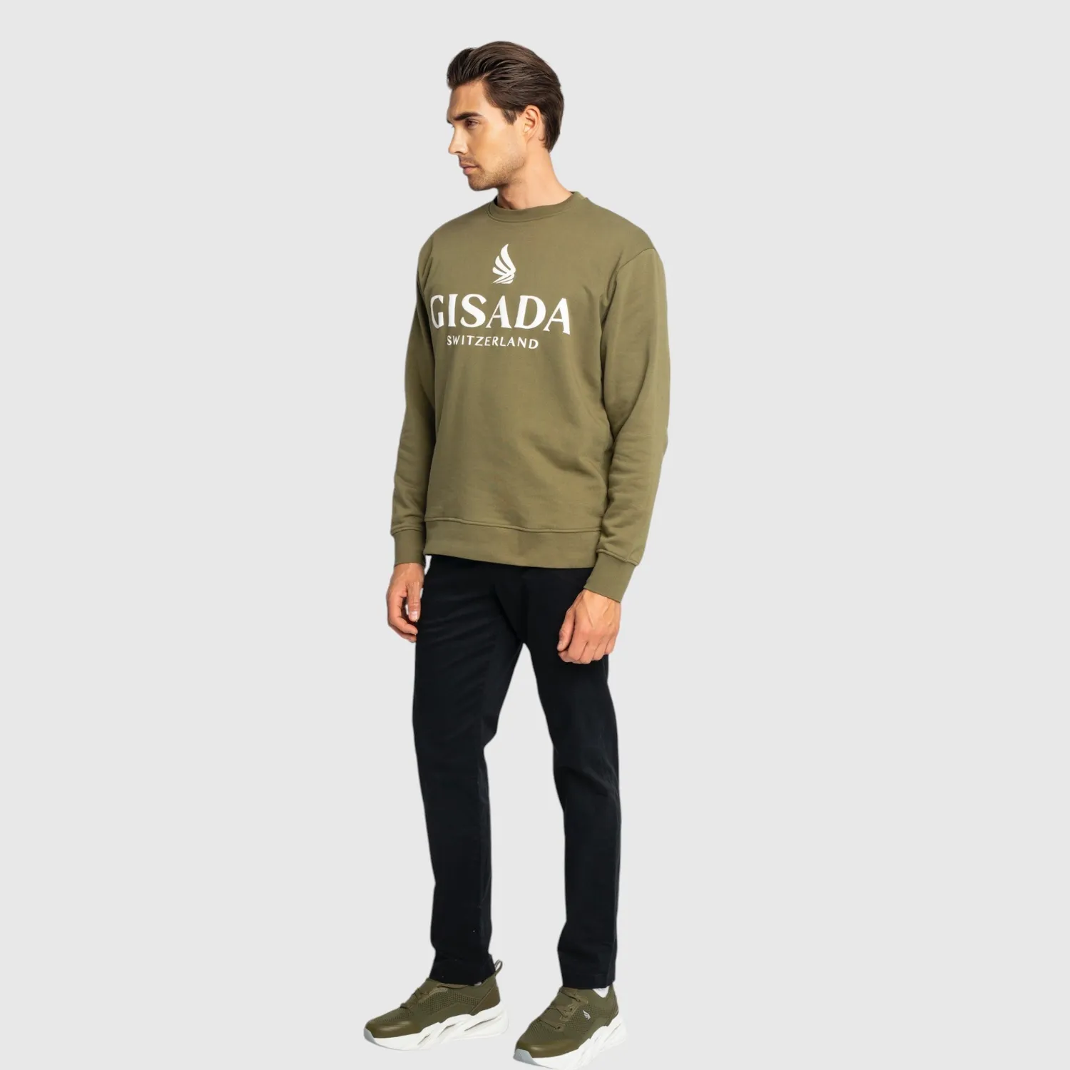 Gisada 3000 sweatshirt mørk oliven