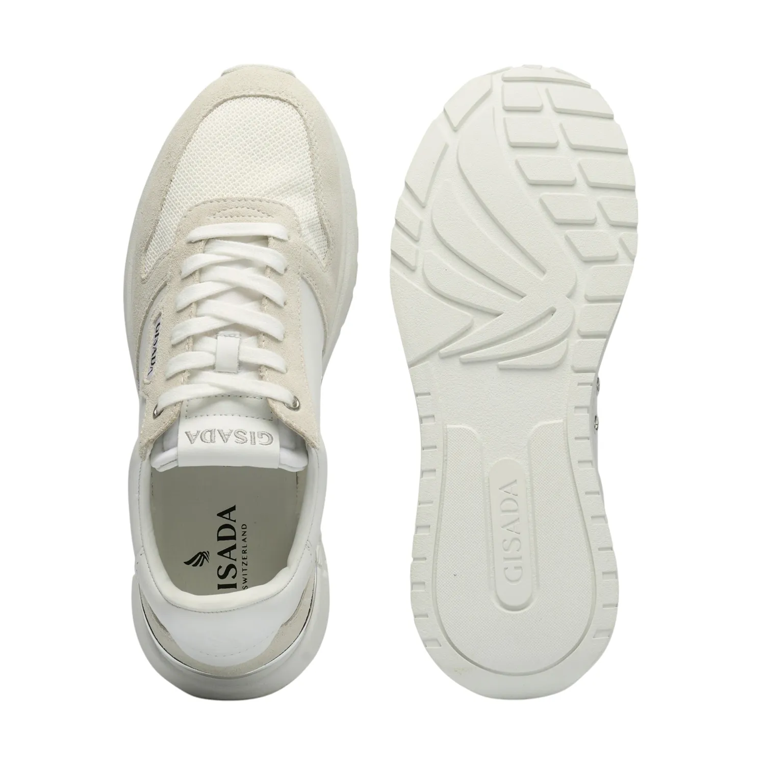 Gisada Retro Running sneakers hvit semsket