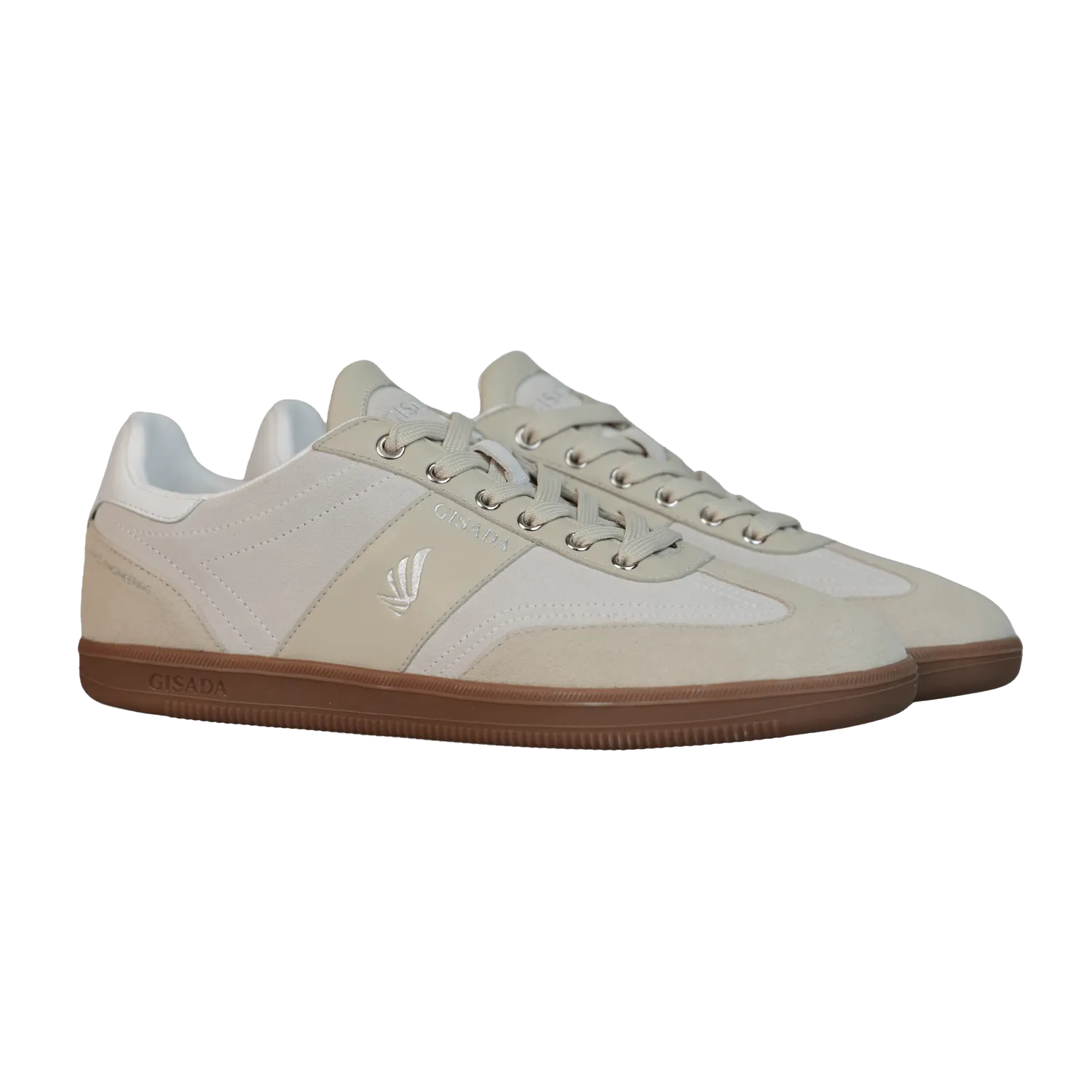 Gisada 17003 V05 sneakers cream semskinn flatsåle
