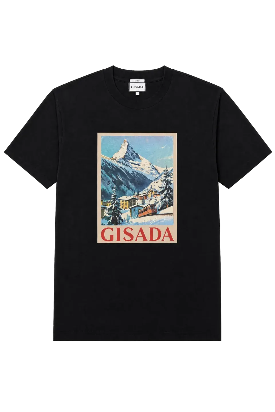 Gisada 1012 t-skjorte bomull svart med print
