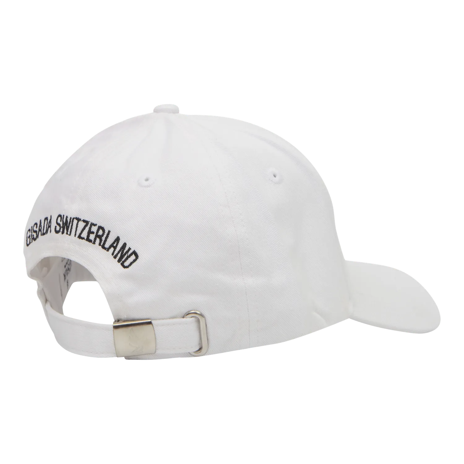 Gisada 8009 caps hvit bomullstwill brodert logo