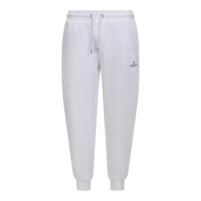 Gisada joggebukse hvit bomull regular fit herre