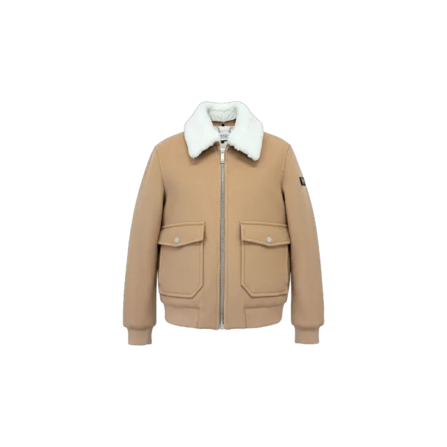 Gisada 1319 ulljakke beige shearling