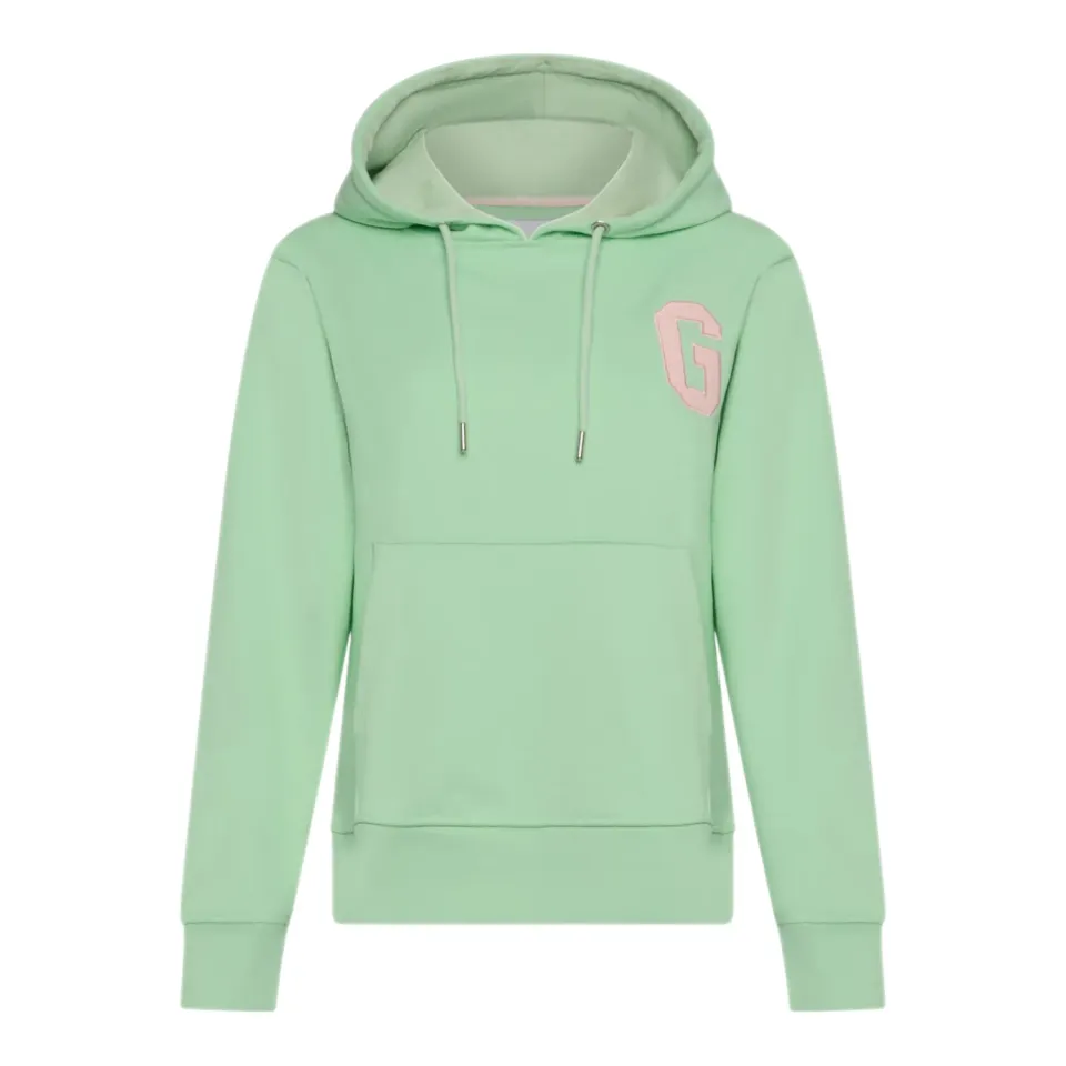 Gisada Regular Fit Hoodie Cotton Patch Print hettegenser mint