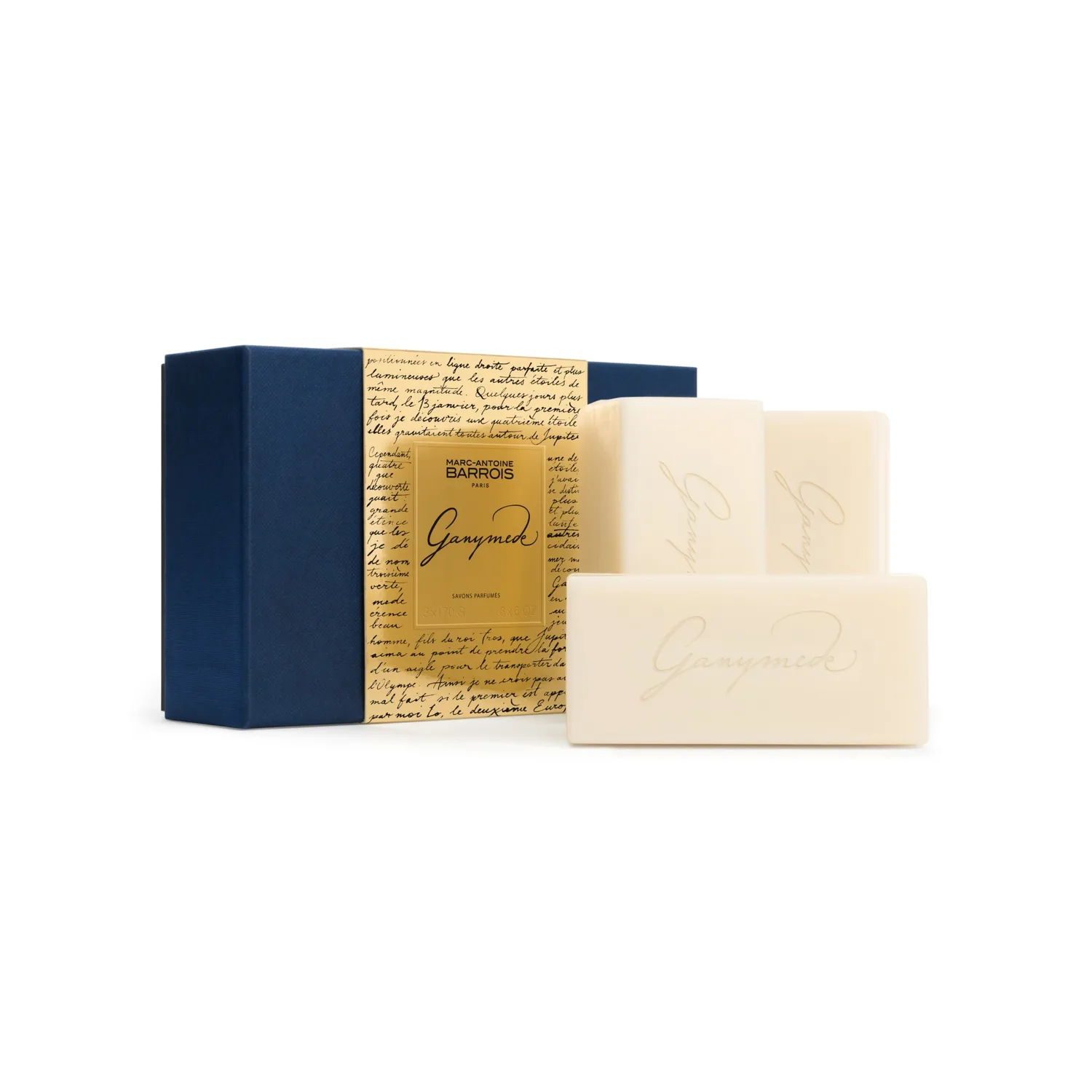 Marc Antoine Barrois Ganymede duftsåpesett 3x170g lær