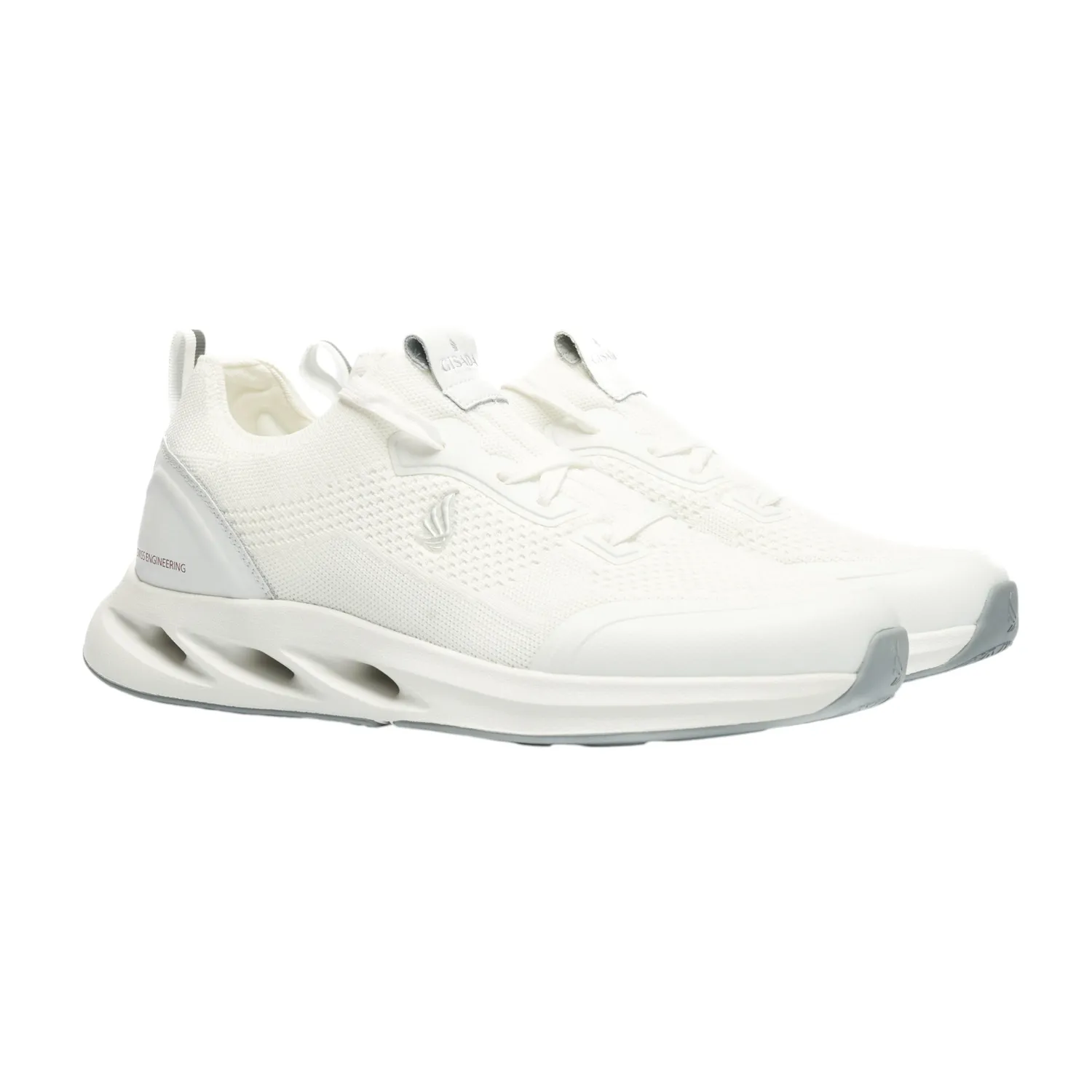 Gisada 16002 Knit Runner sneakers hvit low
