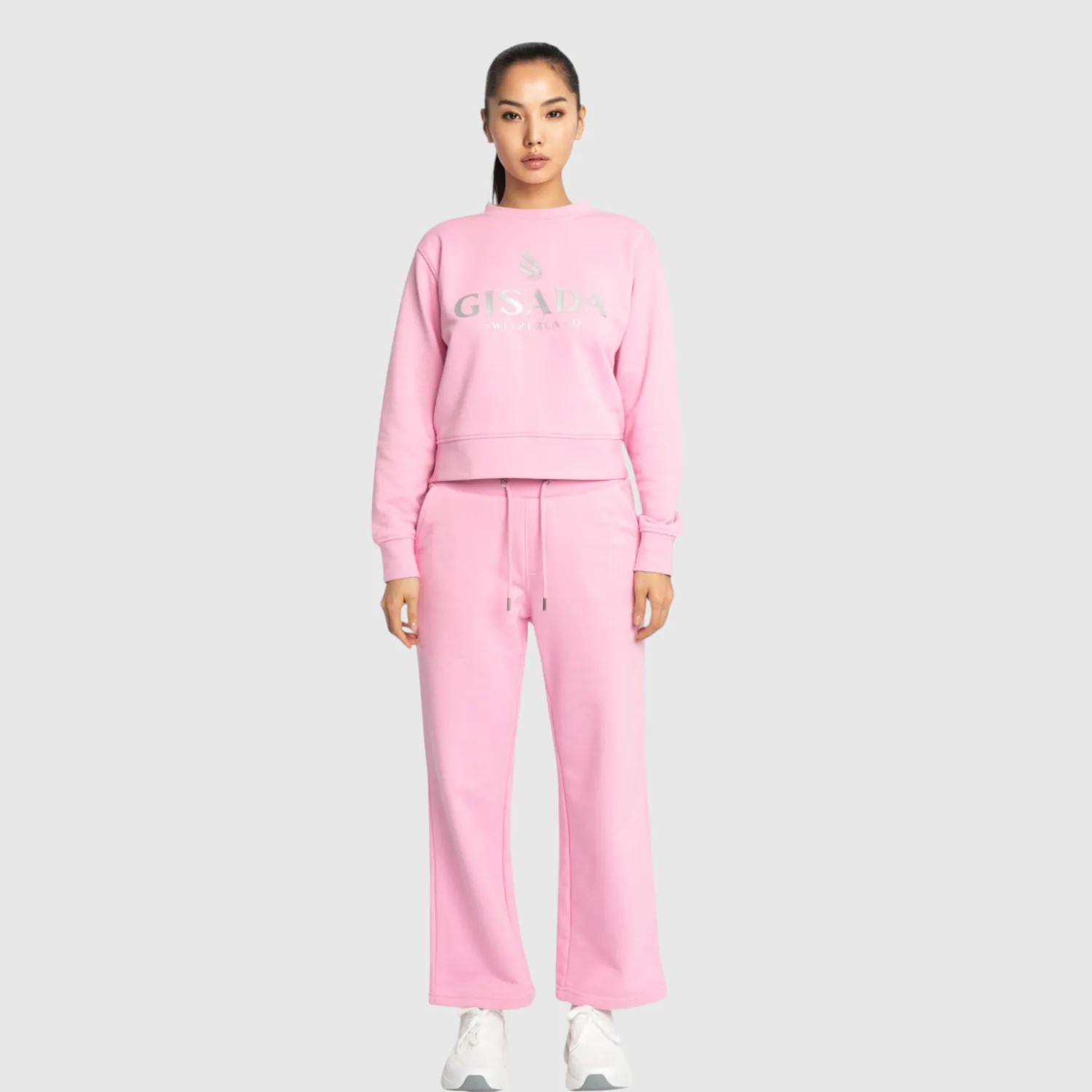 Gisada Berlin 6004 sweatshirt rosa cropped