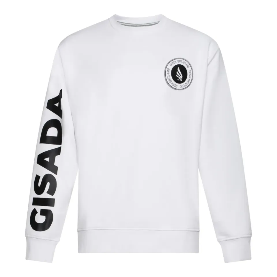 Gisada Rio 3002 sweatshirt hvit melloms bomull