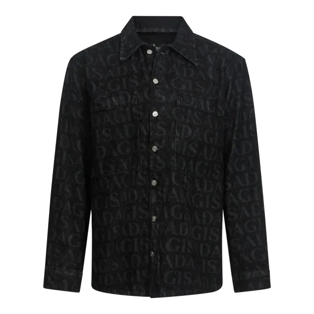 Gisada 1102 denimskjorte oversize svart bomull