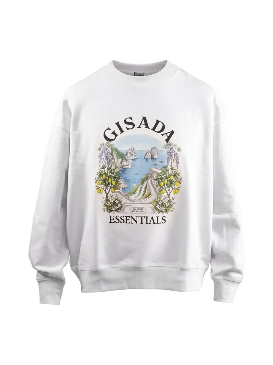 Gisada 3013 sweatshirt hvit Capri bomull herre