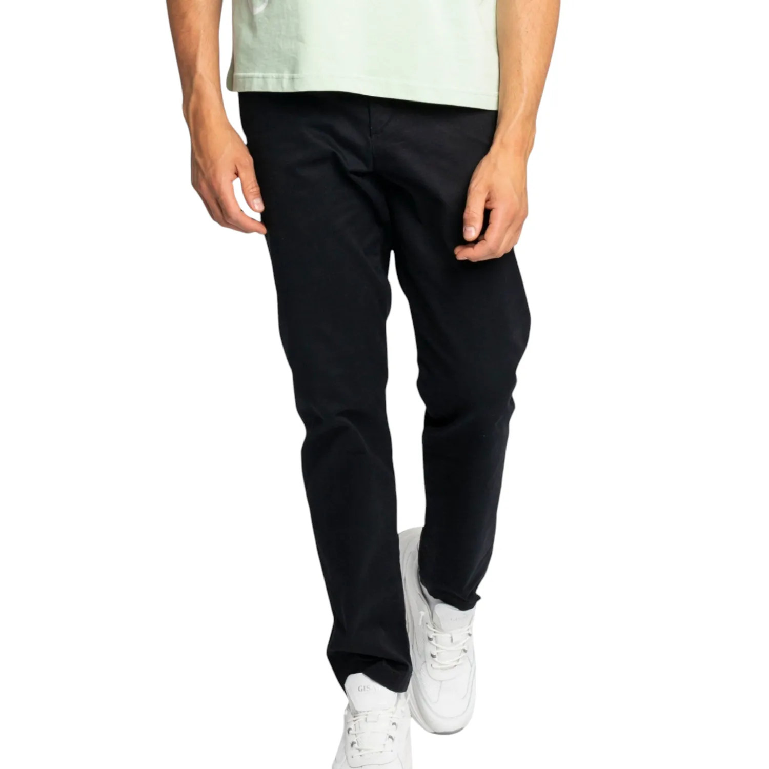 Gisada Madrid 1108 chino Svart straight bomull