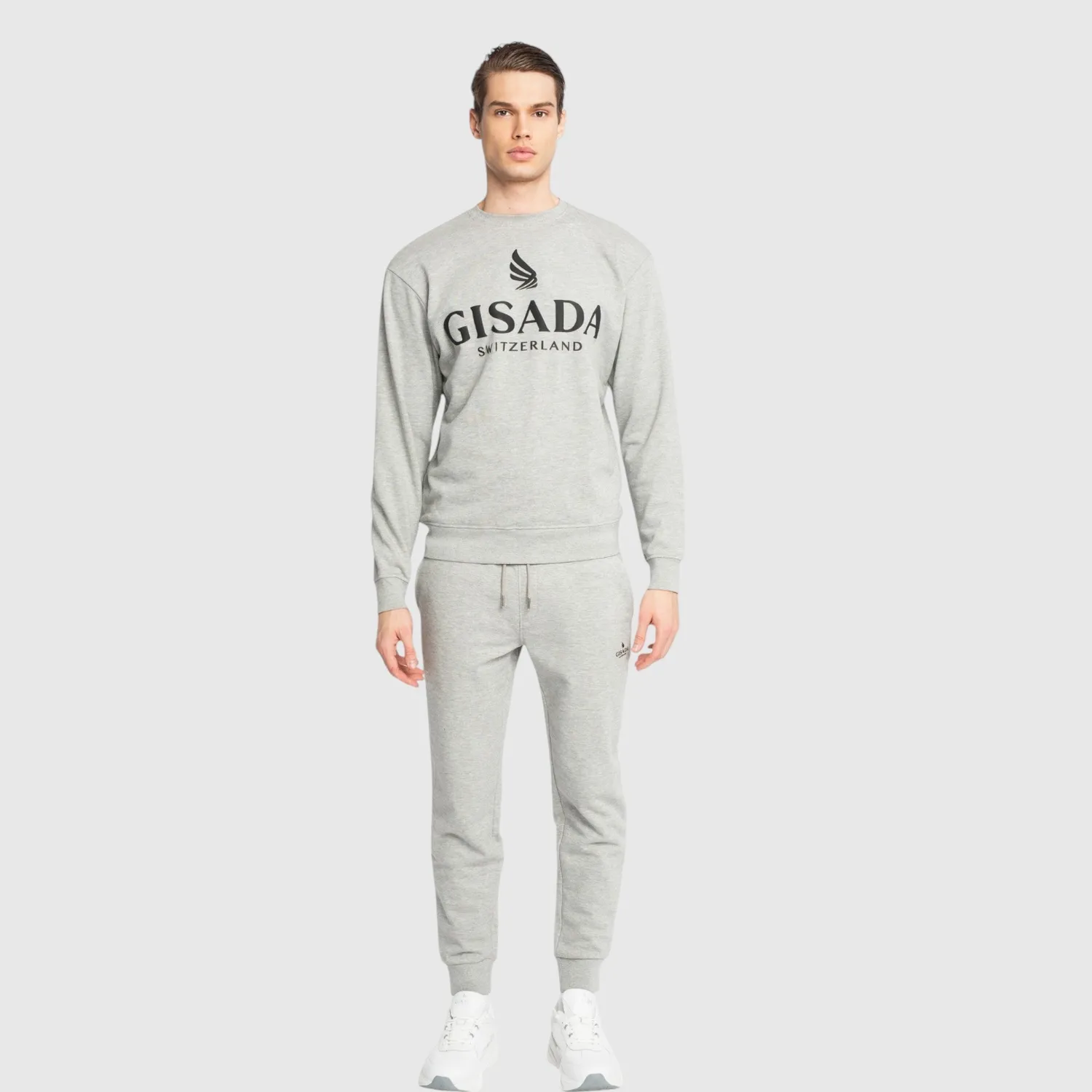 Gisada 3000 sweatshirt grå puff-print herre