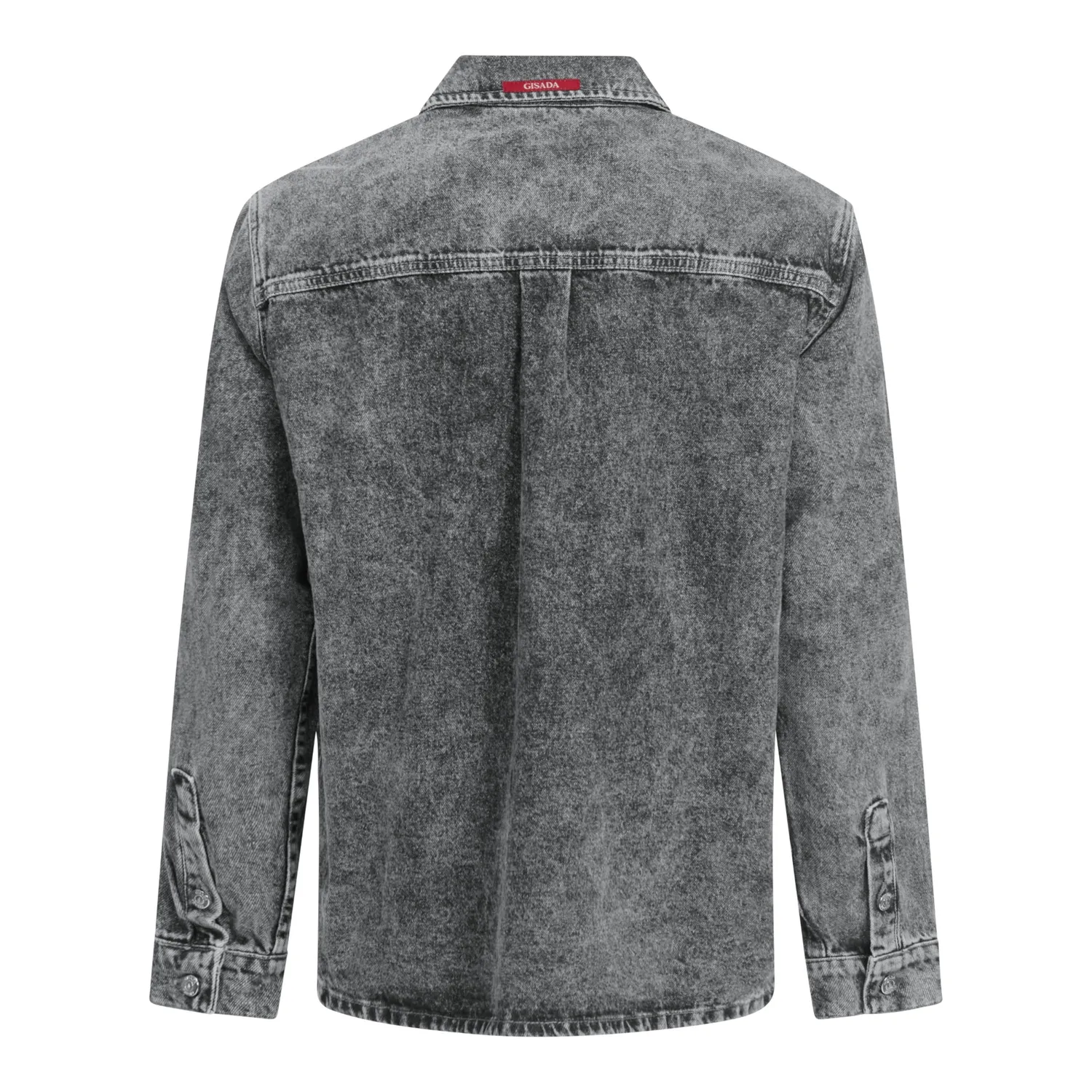 Gisada 1102 denimskjorte snow grey oversized