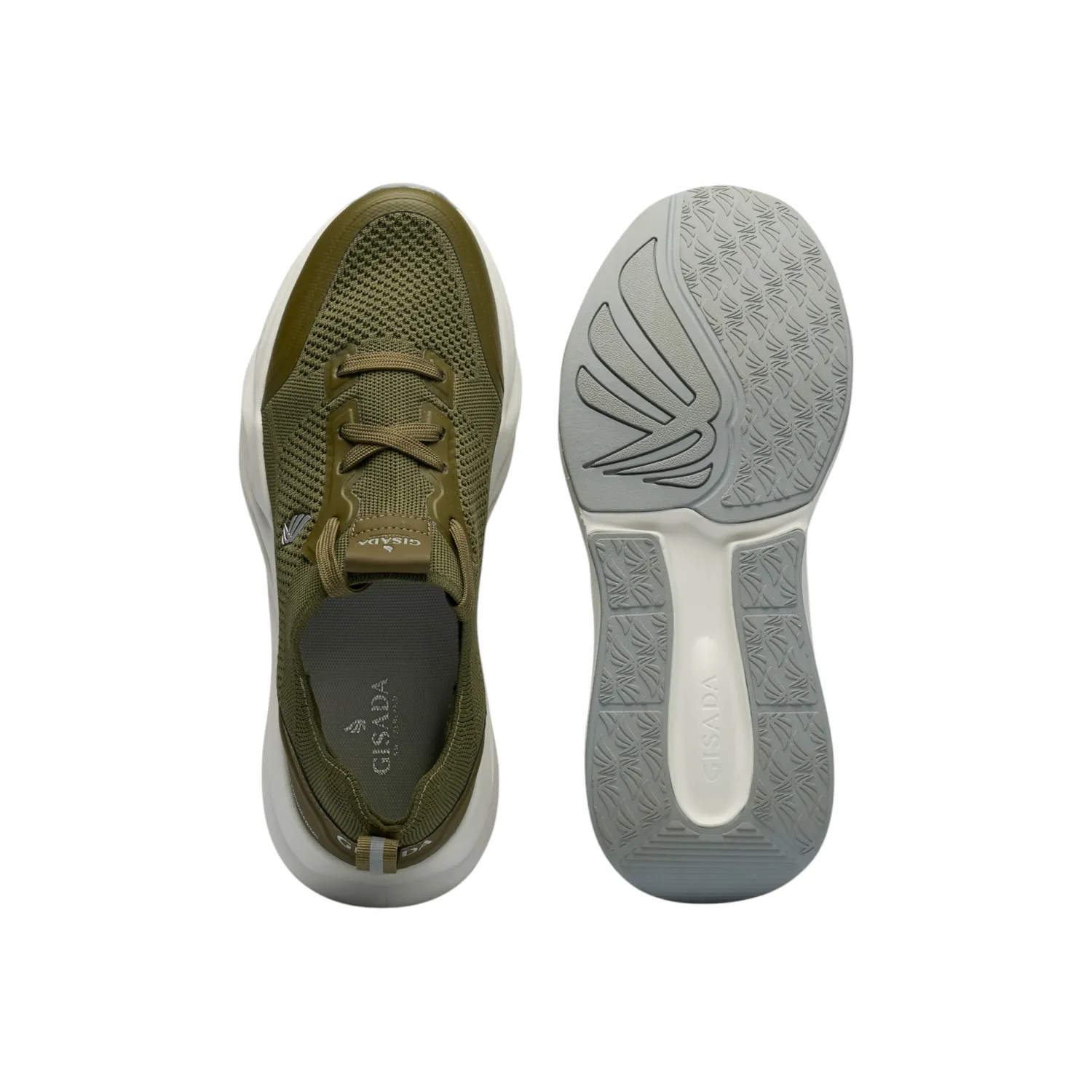 Gisada Knit Runner High sneakers army pustende mesh