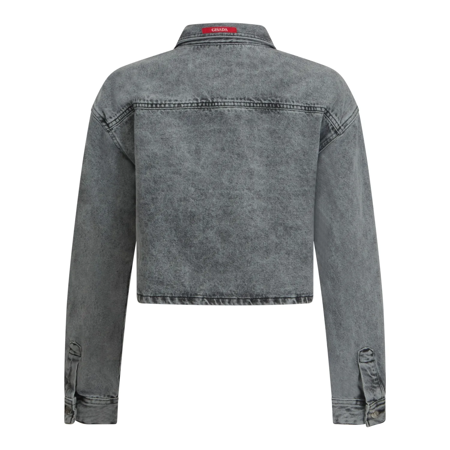 Gisada Crop Oversize denimskjorte snow grey M